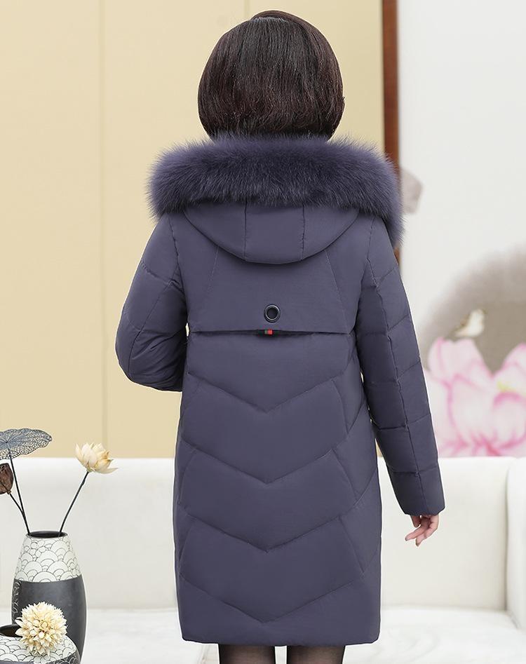 2024 Winter Down Jacket Women Plus Size Fur Collar Fashionable Warm Thickened Mother Trend