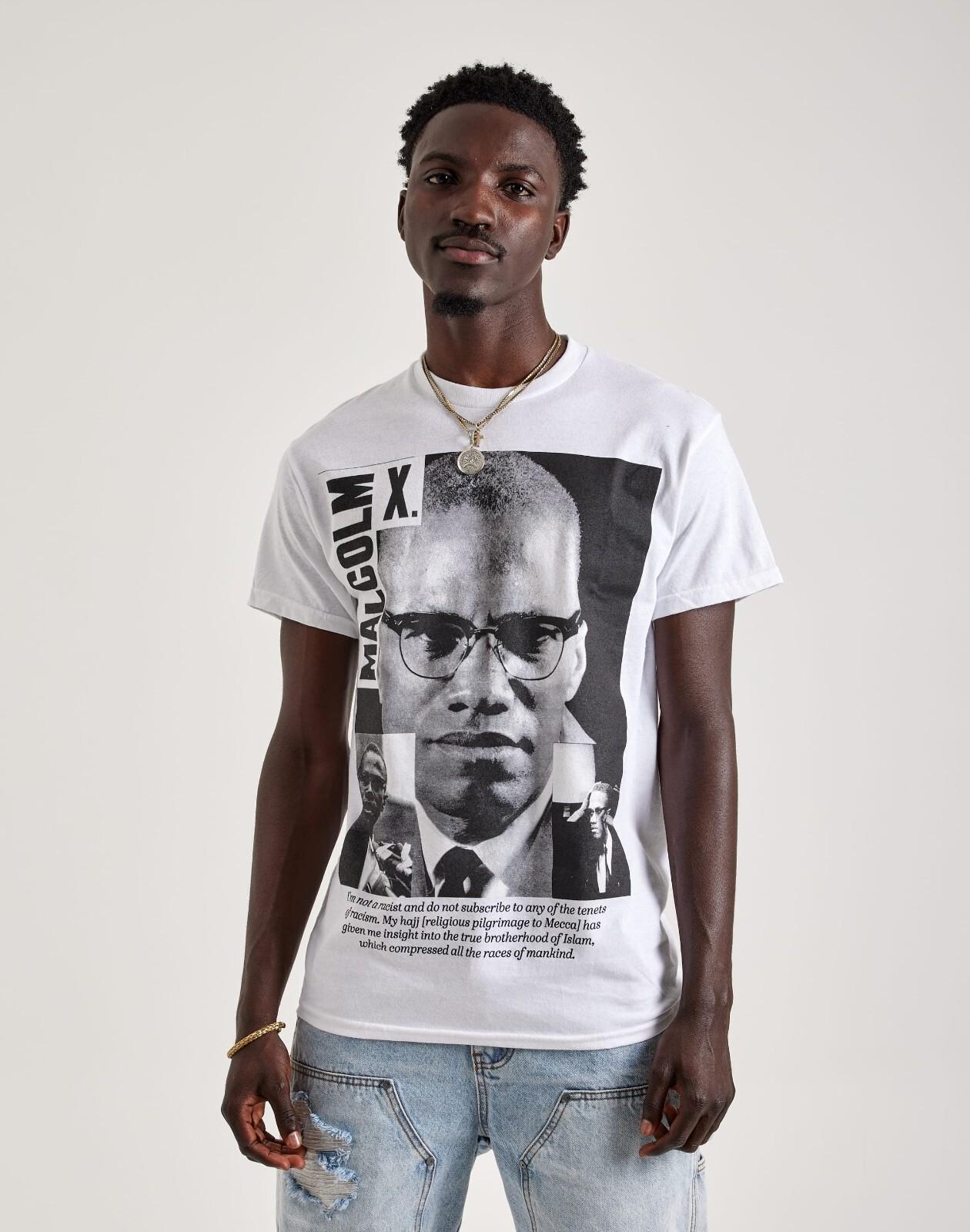 Malcolm X Mens Malcolm X Freedom Speech White Shirt New M L L