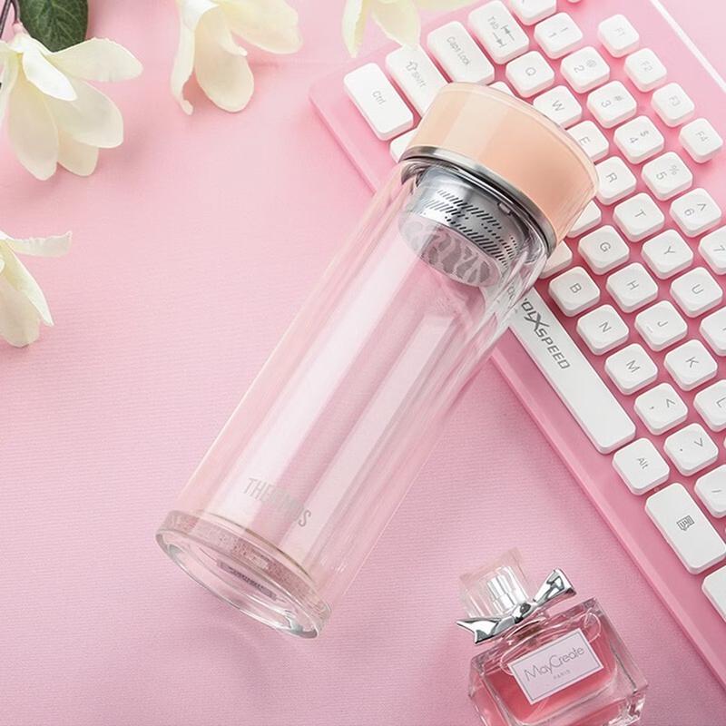 THERMOS Double-Layer Glass Tea Infuser Bottle