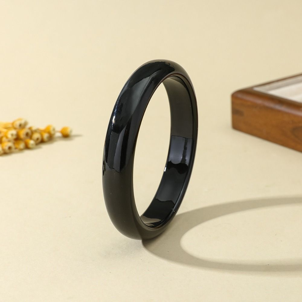 4Pcs/Set Semi Transparent Stackable Bangle Round Punk Bracelet Set Acrylic Cuff  Summer Jewelry