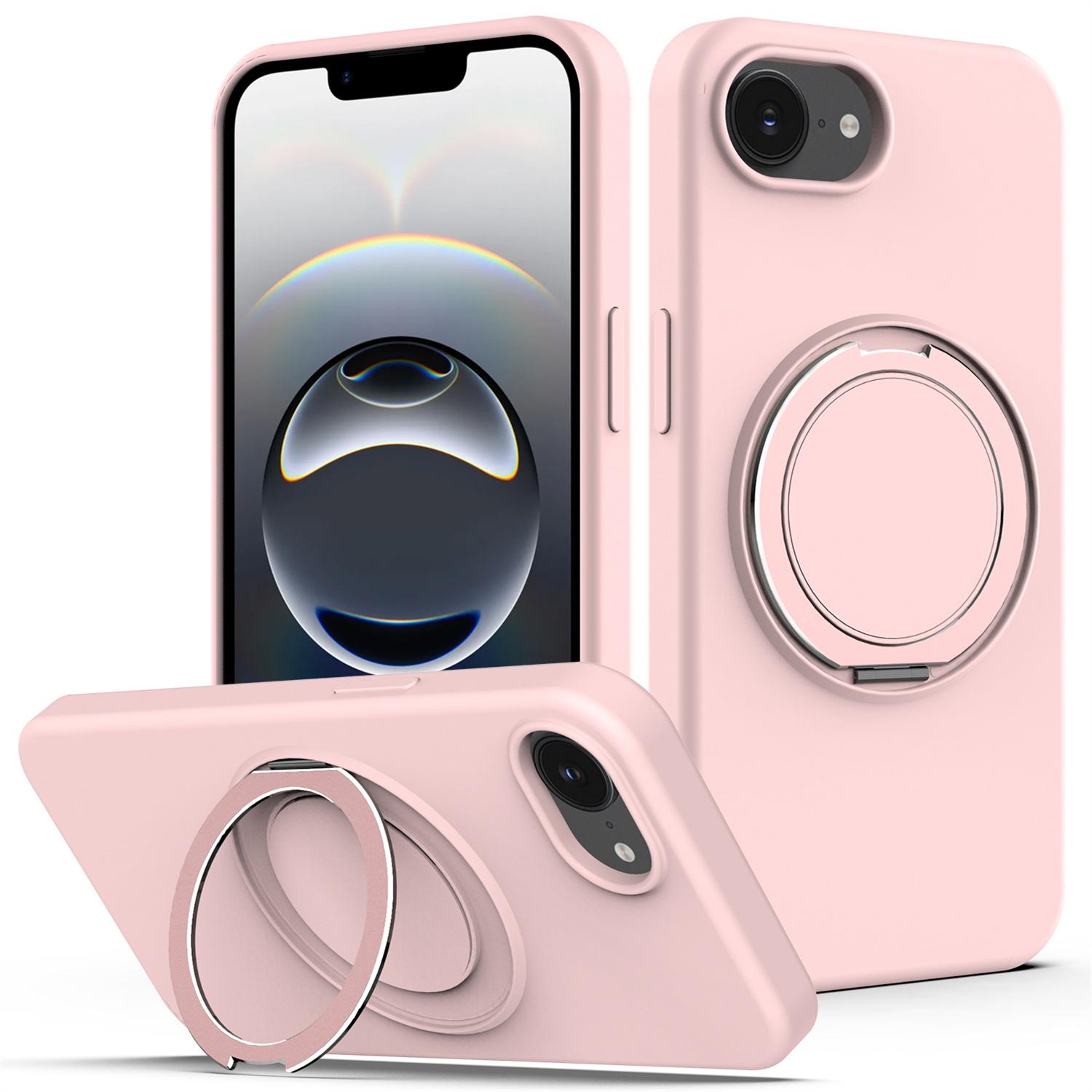 

For iPhone 16e Case Compatible with MagSafe Kickstand PC + Silicone Phone Cover D