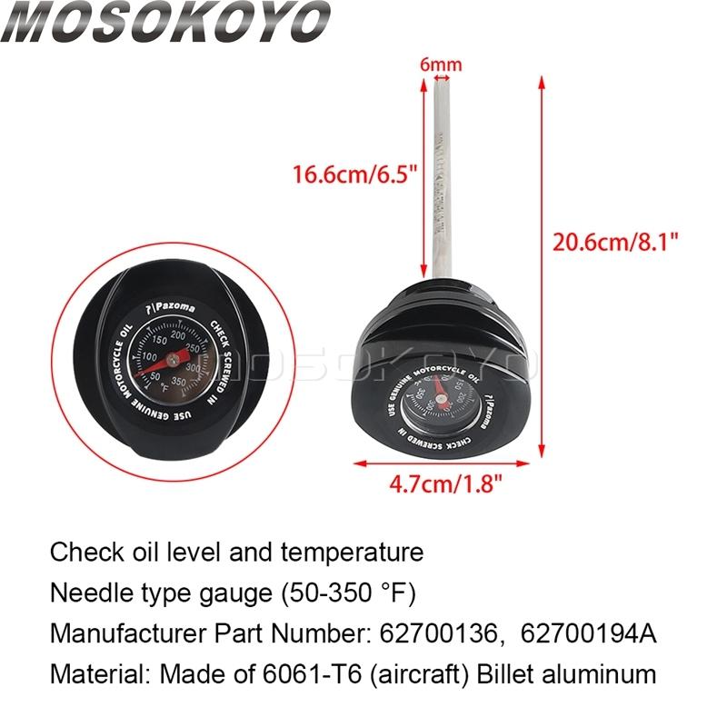Motorcycle Oil Dipstick Thermometer Temp For Harley CVO Street Glide FLHX FLHXSE Road Glides FLTRXSE 2023-24 Oil Plug Temp Gauge