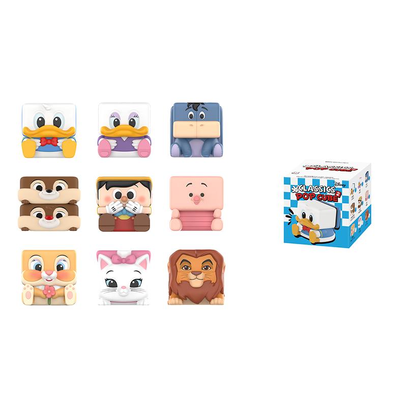 POP MART POP CUBE 2 Character Figure Mystery Boxes Single Mystery Box/Full Box 9 Pcs PPMT-2512-0041
