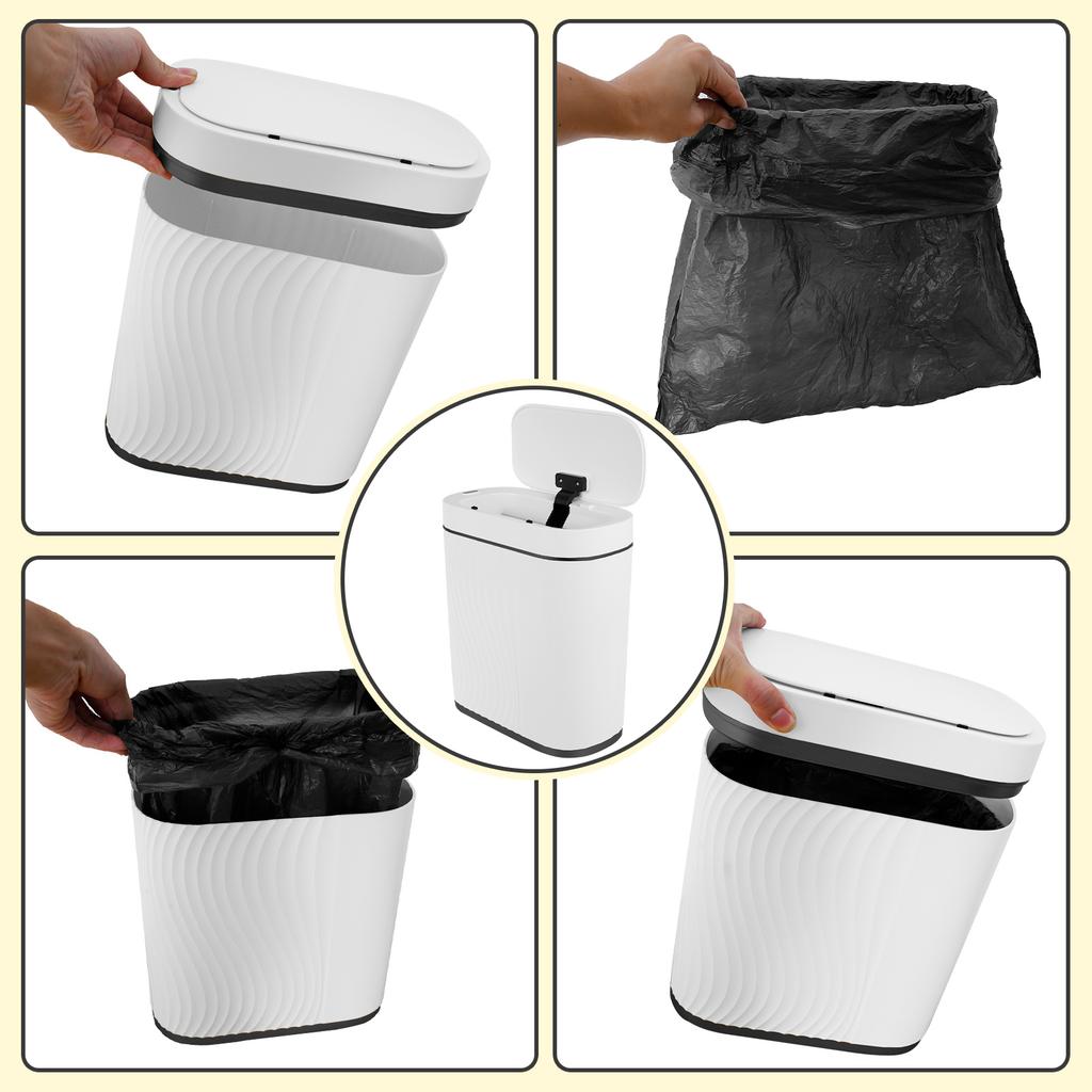 7000ml Motion Sensor Trash Can Touchless Automatic Garbage Can Battery Powered Smart Trash Can for Home Bathroom Kitchen Office