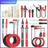 AD23-P1308D 25PCS Multimeter Silicone Test Lead Kit With Replaceable Needle Spanner Alligator Clip 4Mm Banana Plug