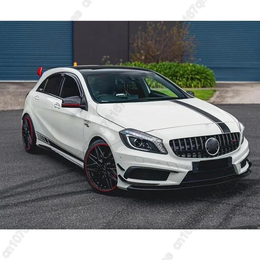 Front Bumper Grille For Mercedes A Class W176 A180 A200 A220 A250 A45 2013-2015 Car Racing Grills GT Style ABS Black/Silver