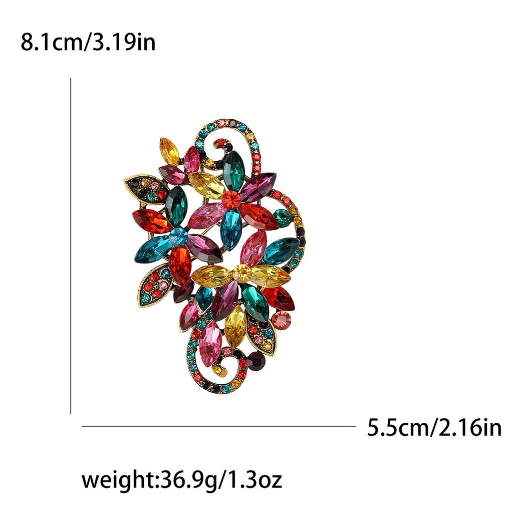 Zestaw Kryształowy Elegancki Temperament Korsarz Moda Szklany Kryształ Broszka Biżuteria