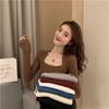 Knitted Square Long Sleeve Sexy and Perfect for Fall and Winter [Newsight] Women's Top, Neck, Sweater, Beautiful, (Black)