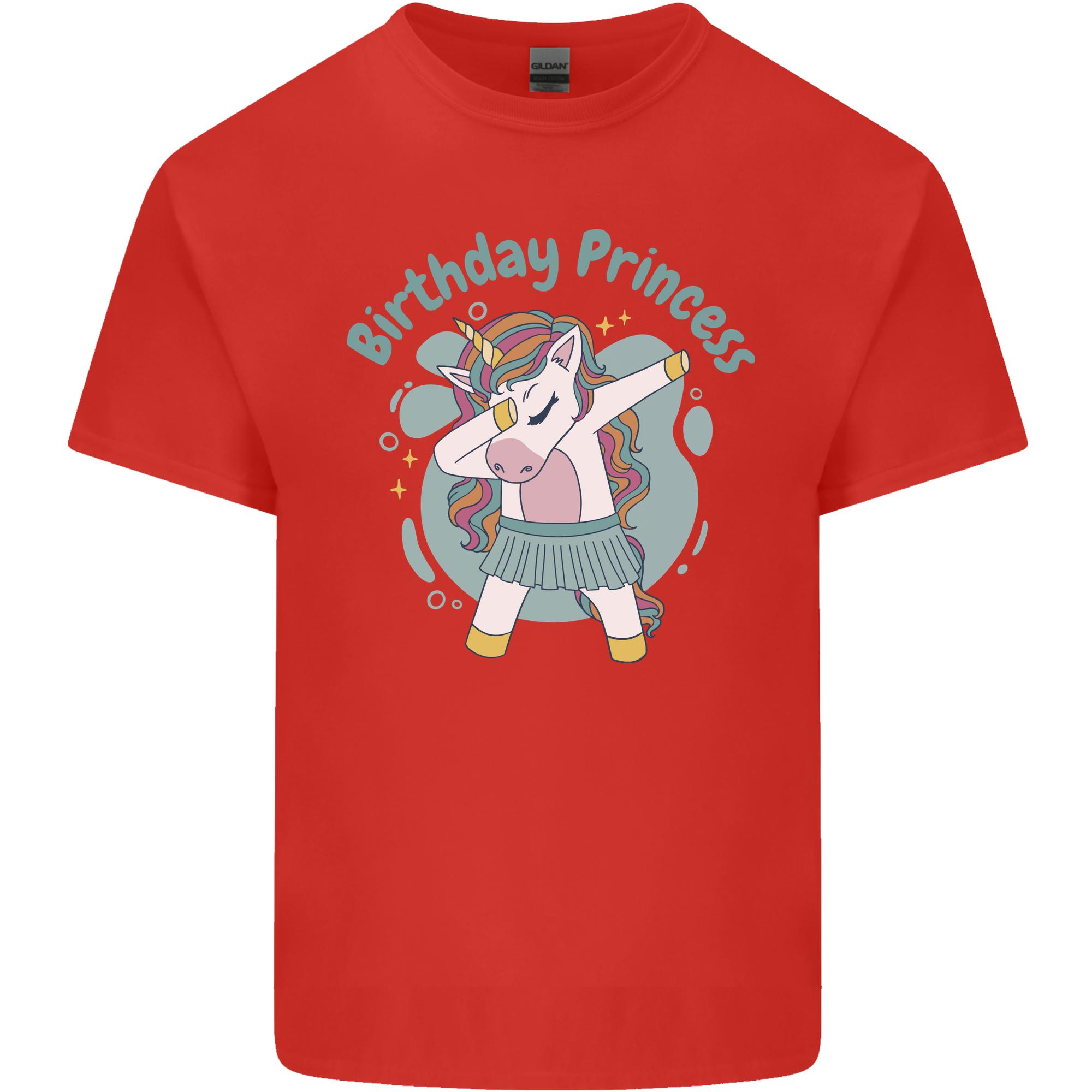 Unicorn Birthday Princess 4th 5th 6th 7th 8th Unisexs Light Cotton TShirt S
