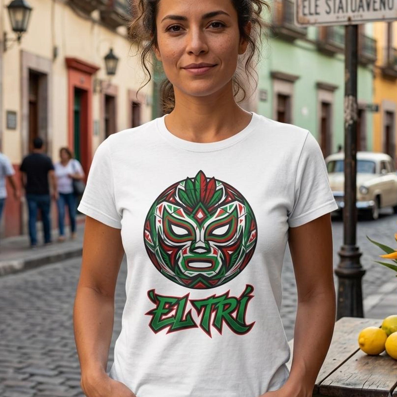 El Tri Lucha Libre Mask Graphic Tee | Mexican Pride Soccer Fan Shirt 2XL