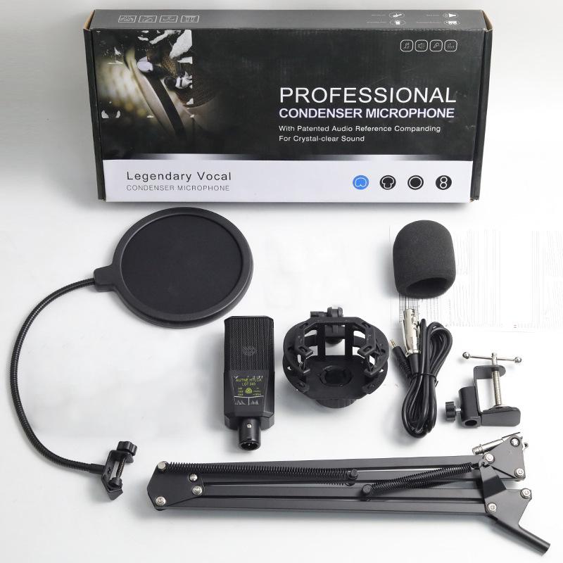 LGT240 Condenser Microphone with F998 & V8S Sound Cards for Live Streaming & Recording