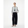 ELLE French Pleated Round Neck Sweatshirt
