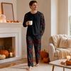 Herr Halloween Pyjamas Set Långärmad Rund Hals Casual Bekväma Sovkläder