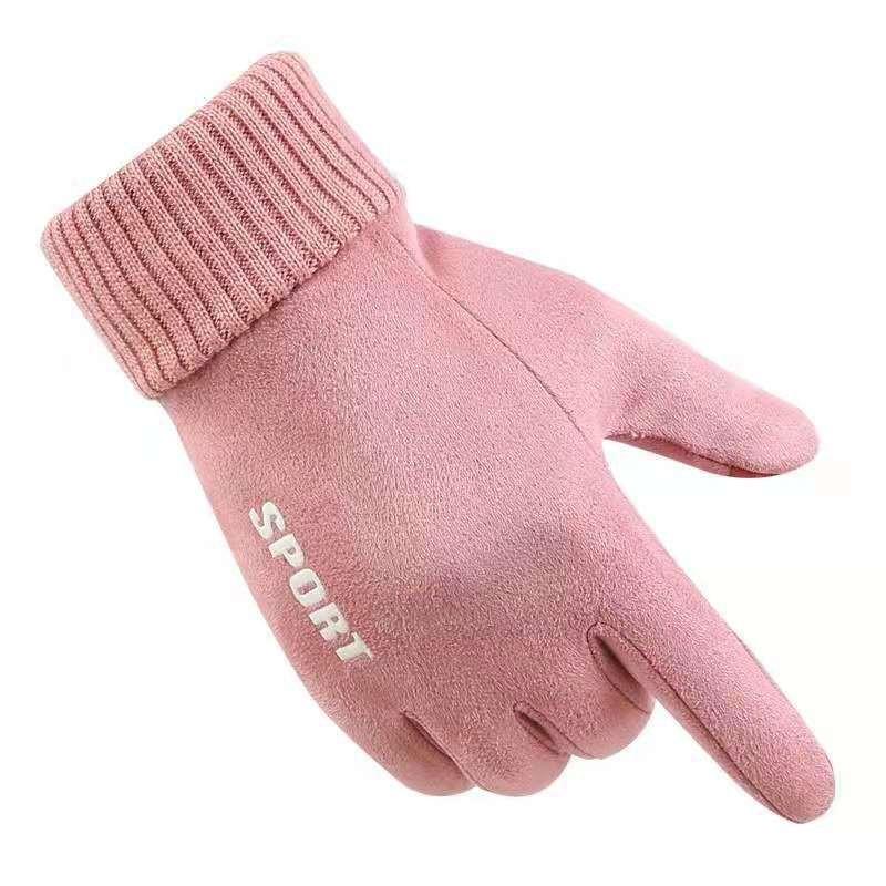

In FallSeason and ColdSeason Cashmere Touch Screen Suede Gloves Are Added Male Warm Couriers Miss Two Fingers Riders Drive and Ride Half Finger Fit one size