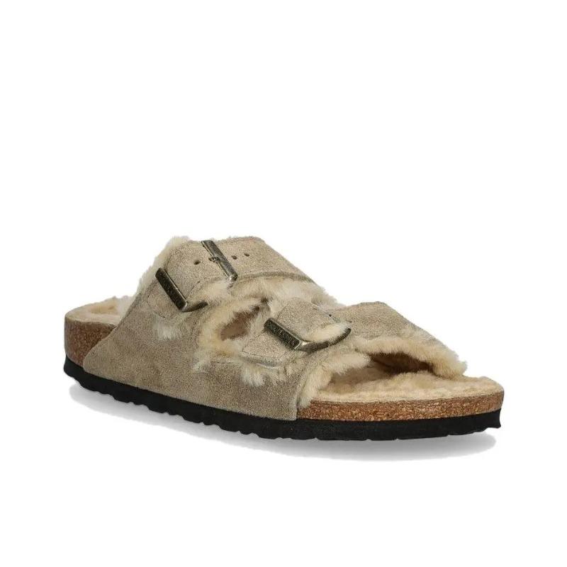 Birkenstock Unisex Casual Comfort Non-Slip Slide Sandals Beige 1028293 37