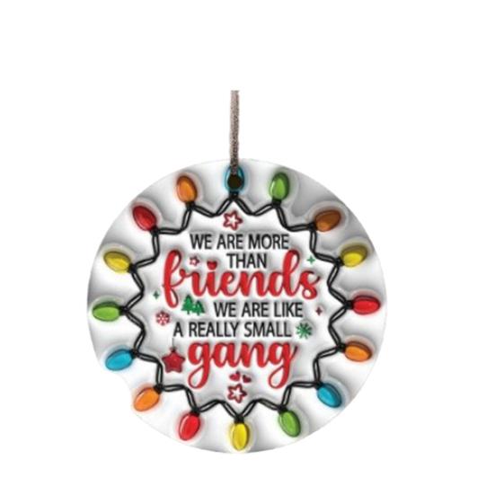 Friendship Christmas Ornament Acrylic Best Friend Gifts Xmas Tree Hanging Decoration for Women Sister Coworker