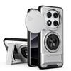 KEYSION Magnetic Phone Case for Redmi Note 14 Pro 4G 5G 14 Pro+5G Slide Camera Protection Upright Kickstand Ring Shockproof Cover for POCO X7