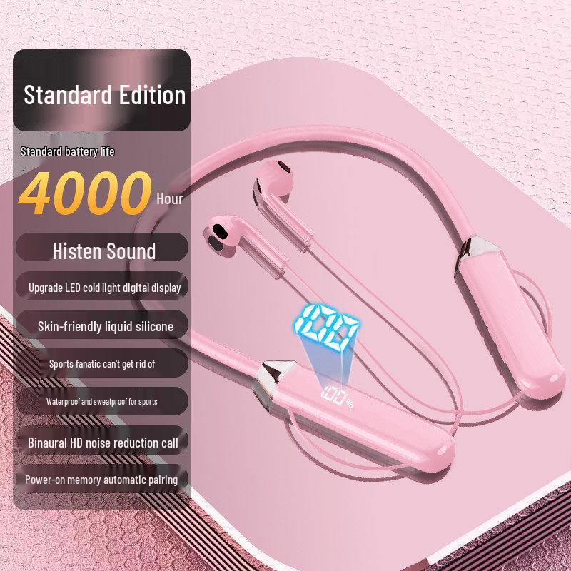 

Wireless Neckband Sports Bluetooth Headset with Super Bass & Long Battery Life, Compatible with Apple, Vivo, Xiaomi, OPPO, Huawei.