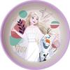 Talíř Cuisines Tataway Plastová miska Disney Frozen Elsa a Olaf pro dívky Fialová a bílá s protiskluzovou základnou