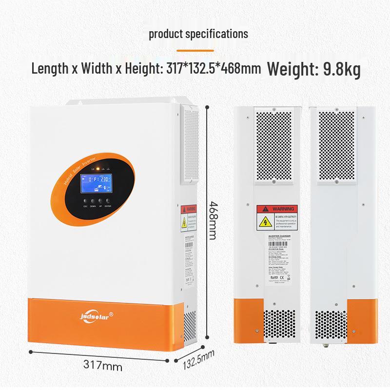 5.5KW Solar Power High-Frequency Inverter with WiFi, 48V Off-Grid Hybrid MPPT Controller
