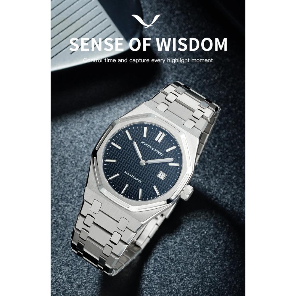 Specht & Söhne 2025 New fashion Watch For Men Quartz Movt Sports Watches Octagon Stainless Steel Sapphire Crystal 50M Waterproof