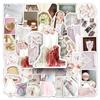 Ballet-Inspired Pink Heart Stickers: 50 Sheets for Water Bottles, Phone Cases, Laptops & DIY Projects