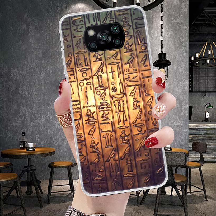 Egypt Nefertiti Anubis Ankh Pharaoh Soft Phone Case For Xiaomi Redmi 15C 15 13C 13 Poco X5 X6 X7 F7 Ultra M7 12C 12 10 10C 9C 9A