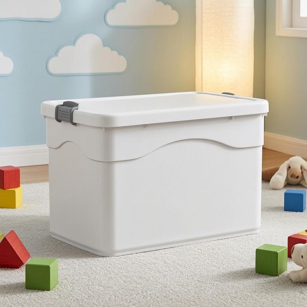 Storage Box with Wheels Dustproof Lid Long-Lasting for Moving