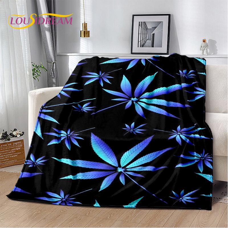 Bob Marley Reggae Music Jamaican Maple Leaf Plush Blanket,Flannel Blanket Throw Blanket for Living Room Bedroom Bed Sofa Picnic