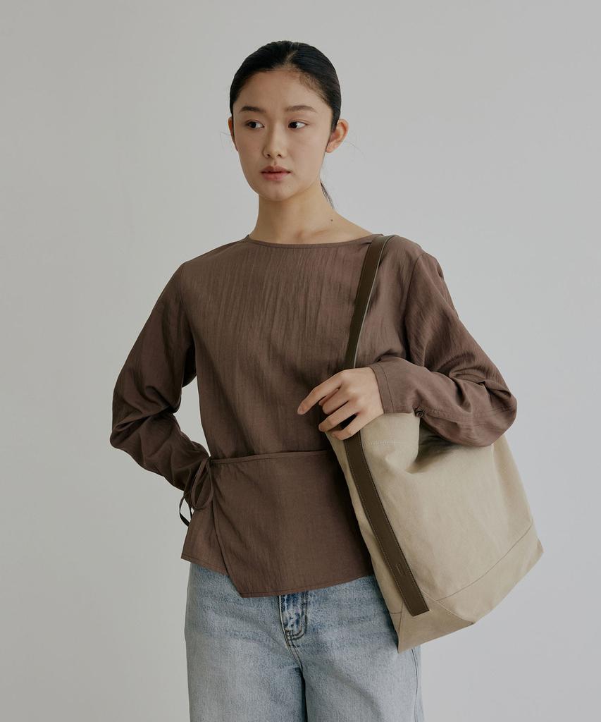 Artid Jane Canvas Bucket Bag_Beige