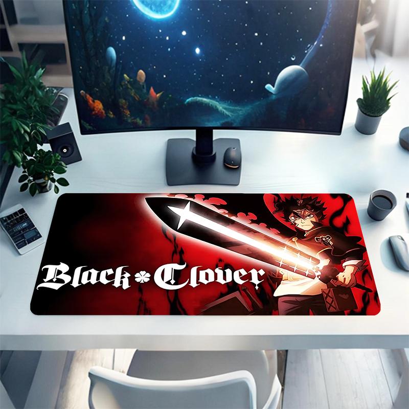 1Pc Black Clover Sword Destiny Gaming Mouse Pad Keyboard Desk Mat Non-slip Rubber Lock Edge Waterproof Computer Mousepad for Office Home Decor Y1145