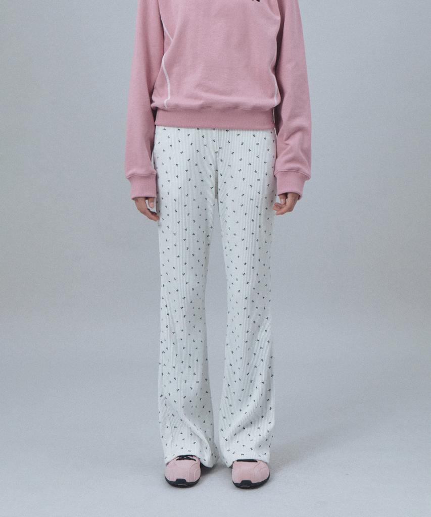 REST&RECREATION Rr Pattern Flare Pants - Ivory