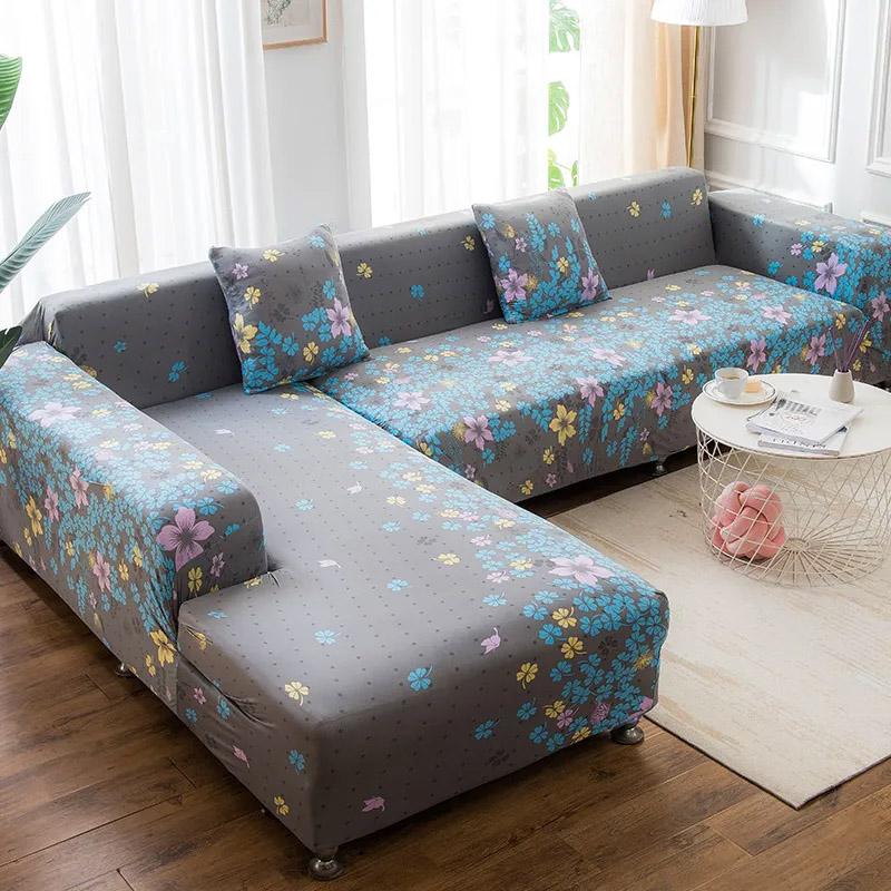 1-4 Seater Nordic Style Sofa Cover Elastic Cushion Cover Stretch Full Sofa Covering Breathable Dust-proof