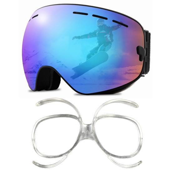 Schutzbrille Myopie Rahmen Kratzfeste Einlage Design Bequem zu tragen Snowboardbrille Myopie Linsenrahmen für Outdoor