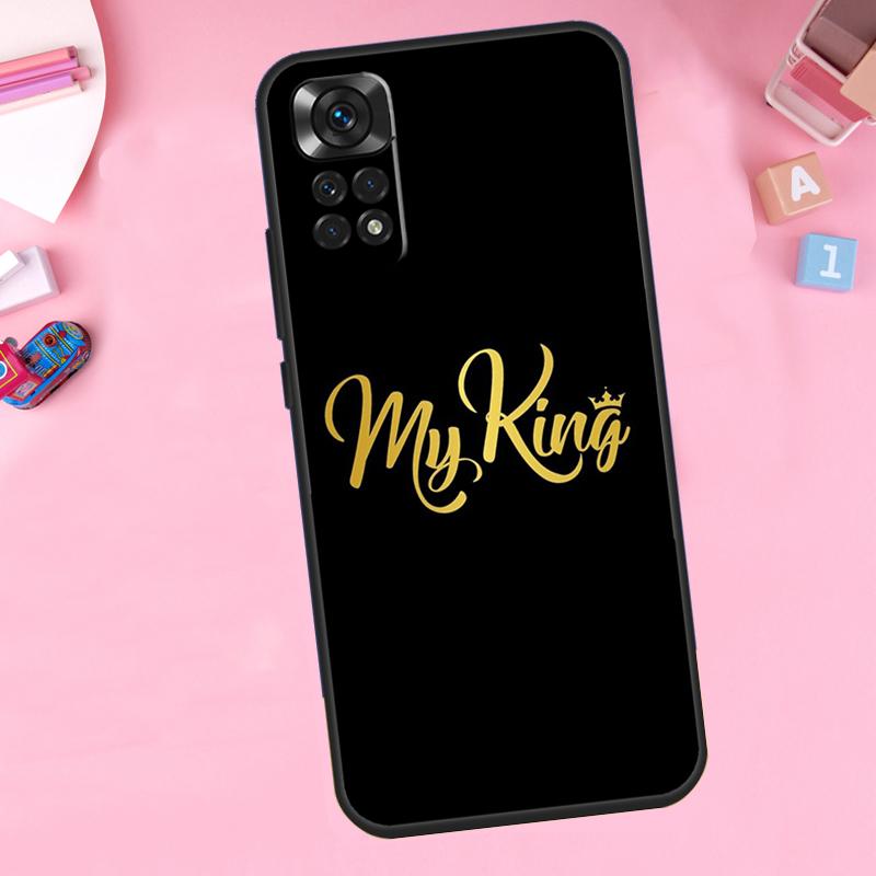

King Queen Couple Lovers For Xiaomi Redmi Note 13 10 12 11 14 15 Pro Plus Phone Case For Redmi 15 13C 12C 14C 10C 15C Redmi 13C