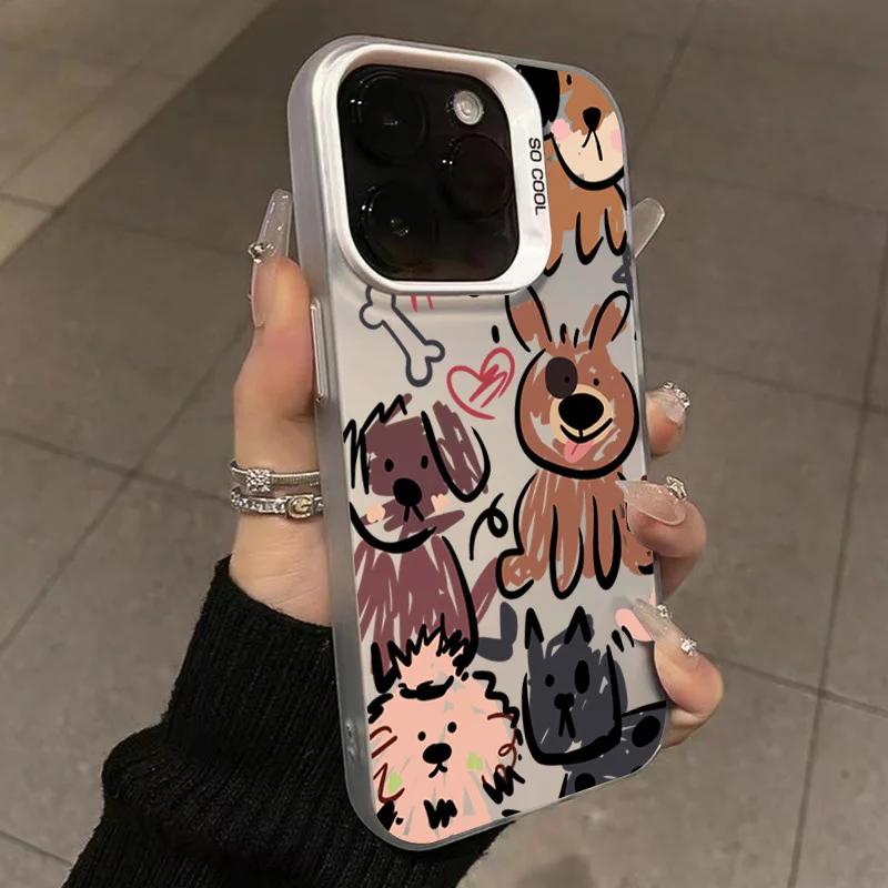 Case For  Redmi Note 13 12 11 Pro Plus 5G 12S 11S 11 10S Redmi 13 12C 13C Luxury Funny Graffiti Dogs Shockproof Cover
