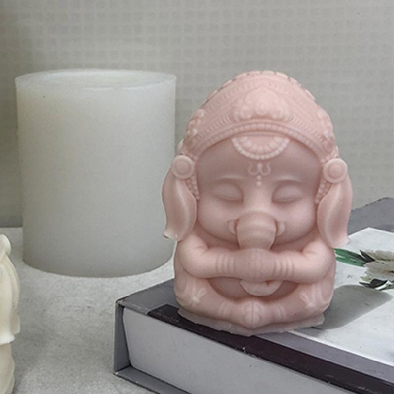 Ganesha- Silicone Mold Cute Mold Ganesh- Soap Candle Mold Mould for Candle Melt Decorating Resin Epoxy Crafts Gypsum