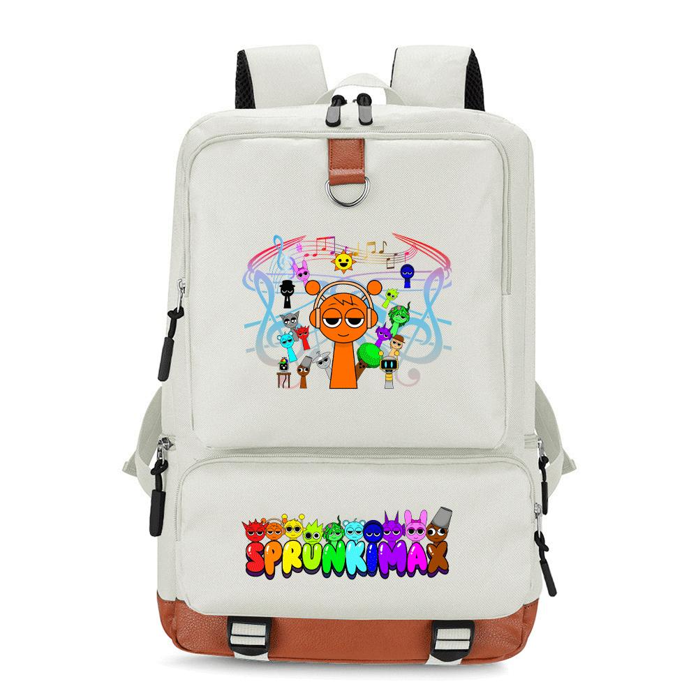 Srunki Backpack Multifunctional Large Capacity Business Backpack Lightweight Burden Reduction Primary and Secondary School Student Bag
