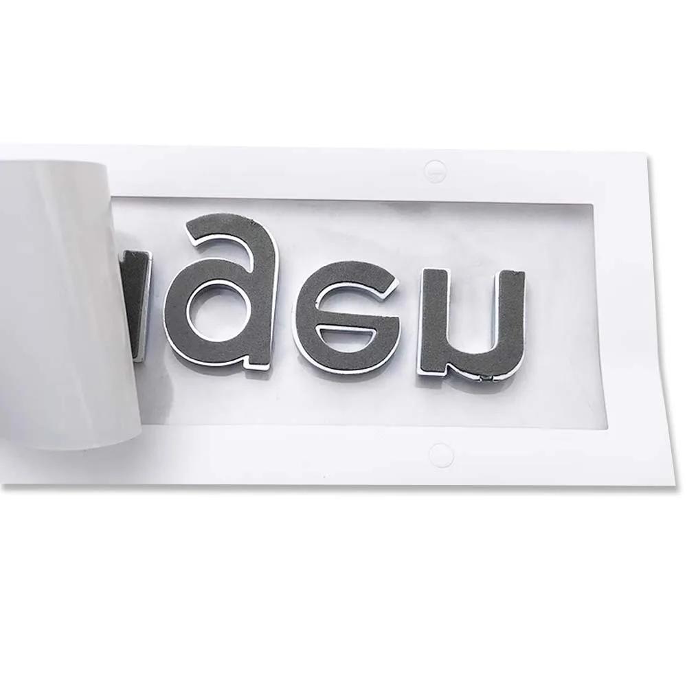 1pc 3D ABS Plastic Letter Car Rear Trunk Emblem Sticker For VW GTI Golf G5 7 8 Passat B6 Mk4 Tiguan Mk7 Jetta silver Auto Styling
