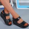 Mode Frauen Sandalen Weiche Heels Sandalen Plattform Sommer Schuhe Frauen Peep Toe Wedge Sandalias Mujer 2024 Sommer Sandalen Mit Hohen Absätzen Weibliche