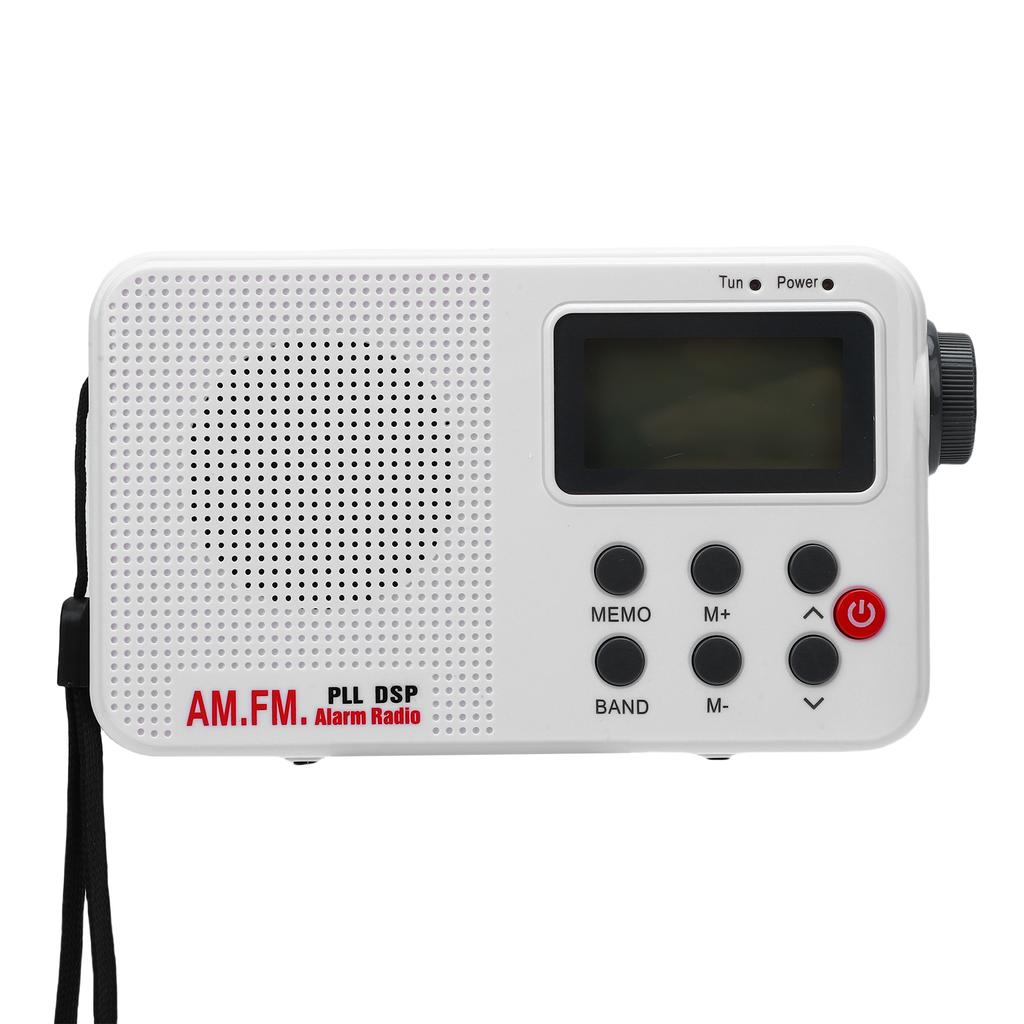 Portable AM FM SW Radio Dual Power Supply Digital Tuner Backlit LCD Display Small Radio with 3.5mm Earphone for Home Travel