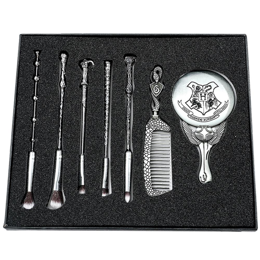 Harry Potter Metal Wand Makeup Brush Set - Hermione & Dumbledore Collection