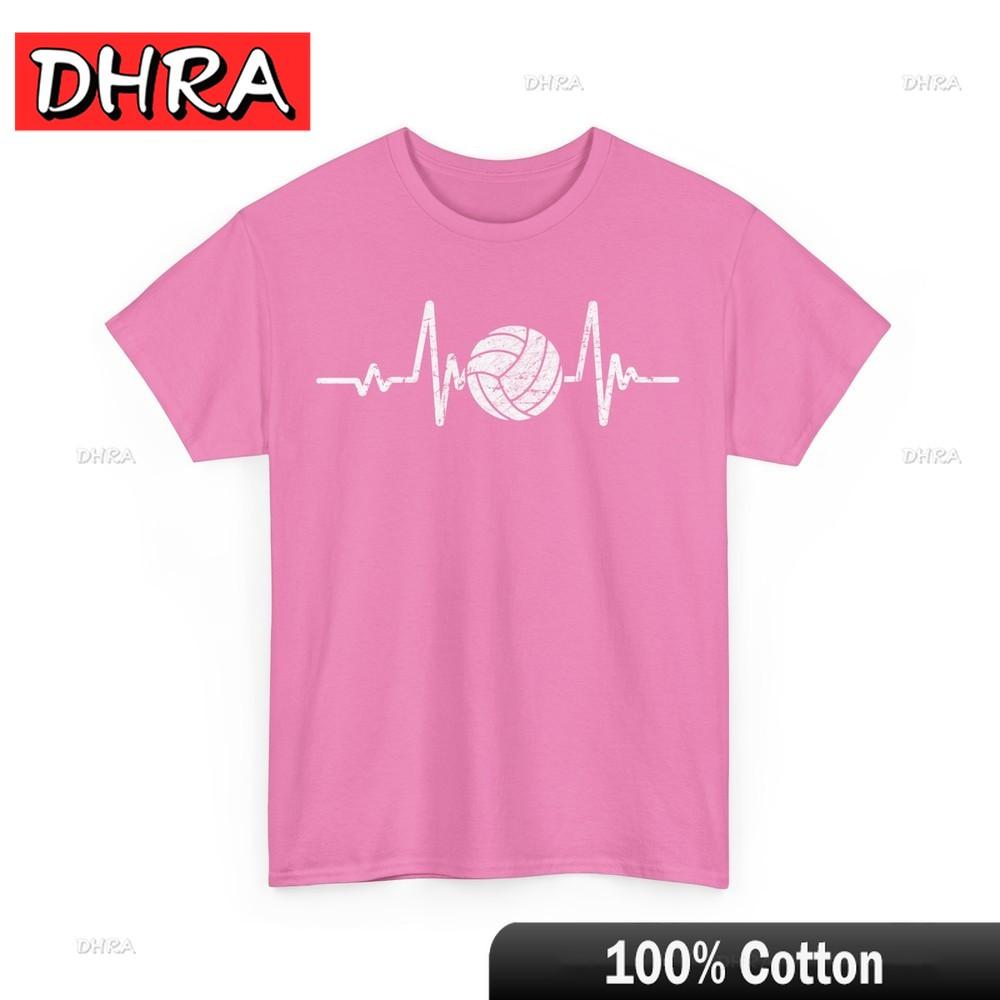 Volleyball Shirt Volleyball Ball Heartbeat Sports Volleyball Lovers Tshirt Comfy Funny Top Y2K Soft Tee Streetwear Vibe Cute S