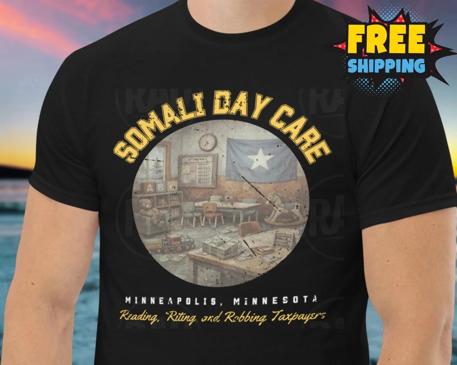Minnesota Fraud Shirt Minneapolis Daycare Funny Somali Trump Conservative Reprin XL