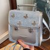 Trend backpack women's 2025 summer new color matching butterfly premium sense niche simple commuter handbag