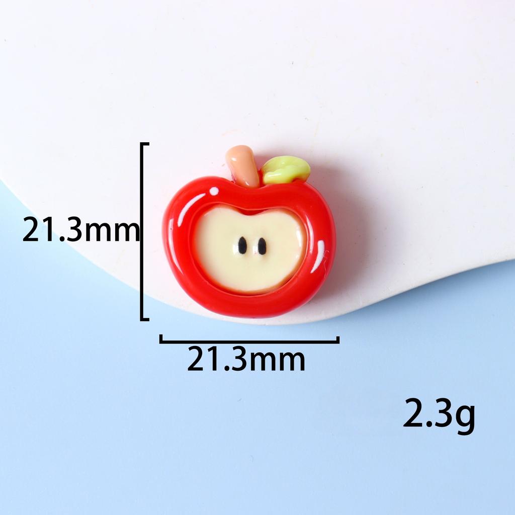 10pcs Cute Cartoon Clear Black Seed Fruit Flat Back Charms Flat Back Resin DIY Bracelet Hairpin Cabochons Decoration Accessorie