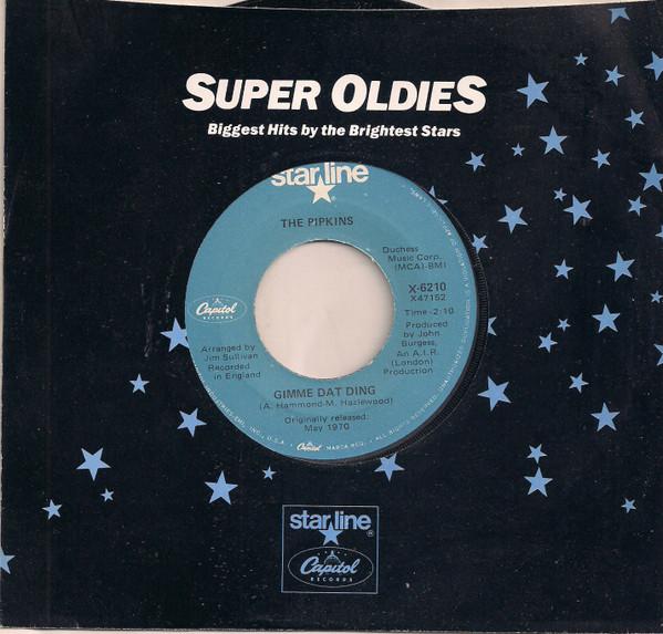 

7-дюймовая пластинка PIPKINS HOTLEGS Gimme Dat Ding Neanderthal Man X6210 Starline 1980 США Рок Б/у