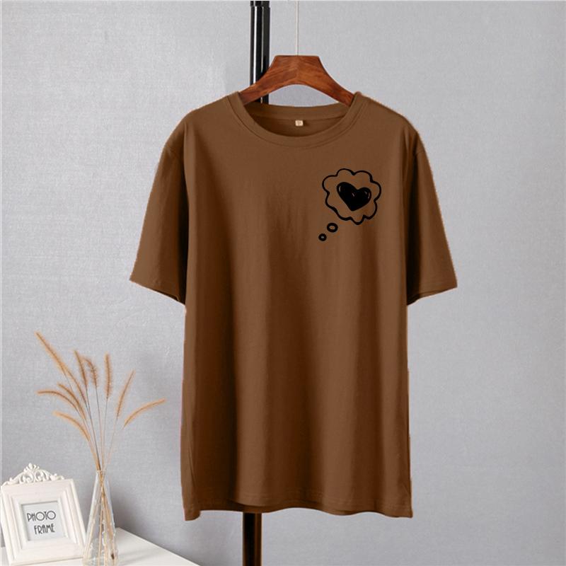 Shellsuning простые футболки с принтом в виде сердца — фото 27