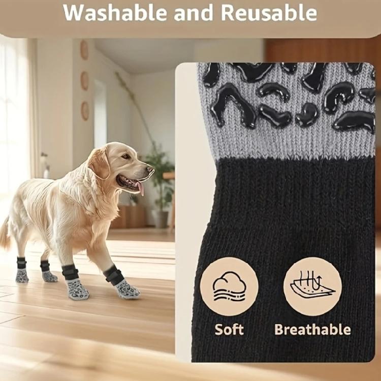 Dog Paws Protectors Socks Slip Resistant Cotton Sock Pet Shoes Stop Excessive Lickings and Biting