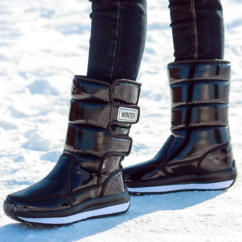 2022 verdickte neue Schnee Stiefel Winter Plüsch Warme frauen und männer Baumwolle Stiefel Wasserdichte Rutschfeste Camouflage Baumwolle schuhe